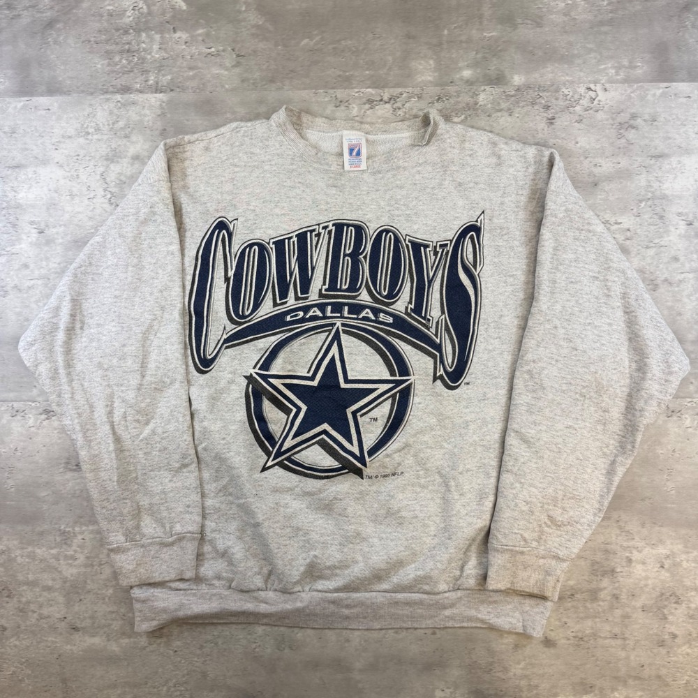 Vintage 1995 Dallas Cowboys Logo 7 Sweatshirt Mens XL Gray NFL Made in USA